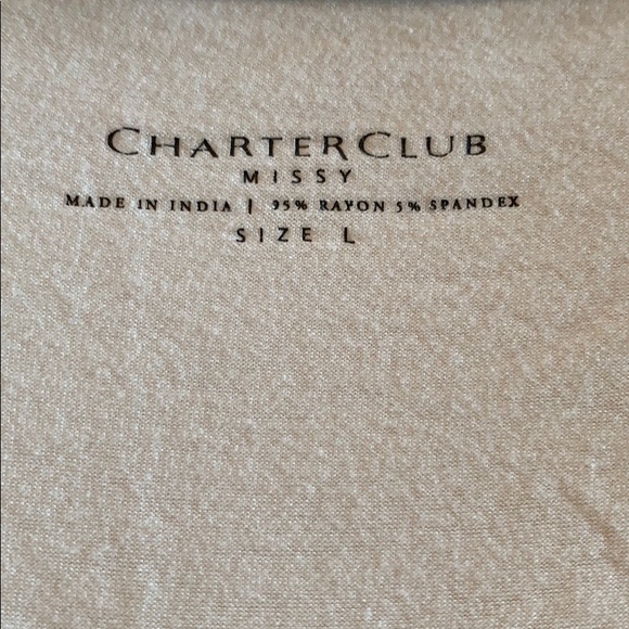 Charter Club Embellished Tee Large - Picture 6 of 6